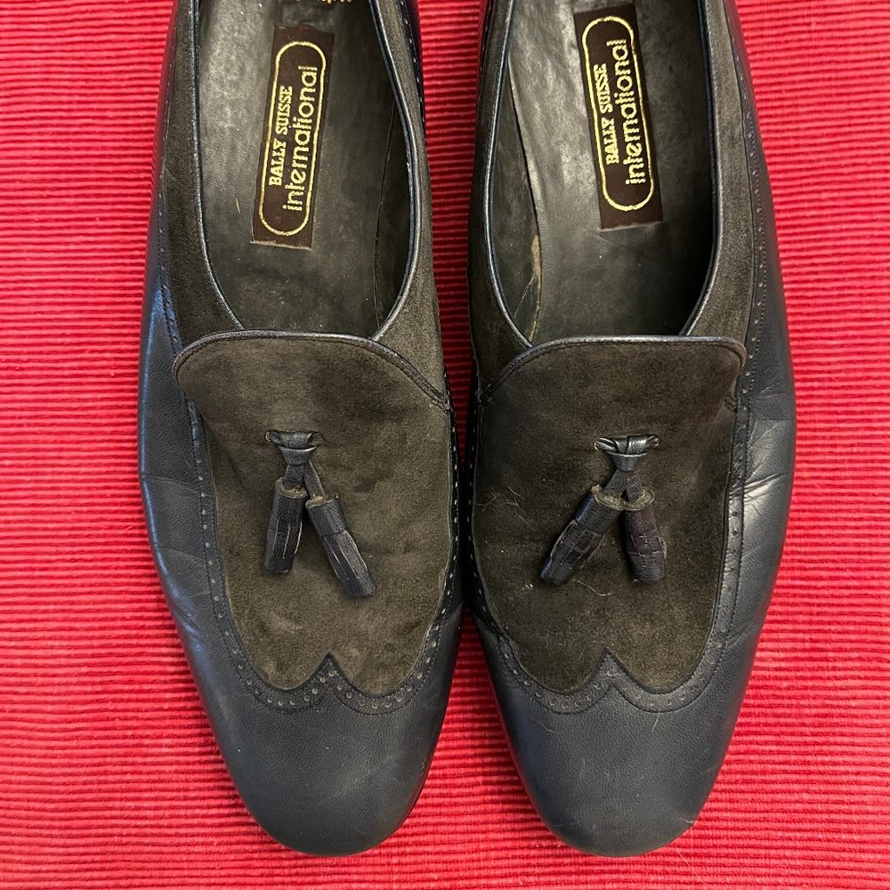 Bally Trenco Men Size 12 Loafer Dress Shoes Cherry Brown Leather